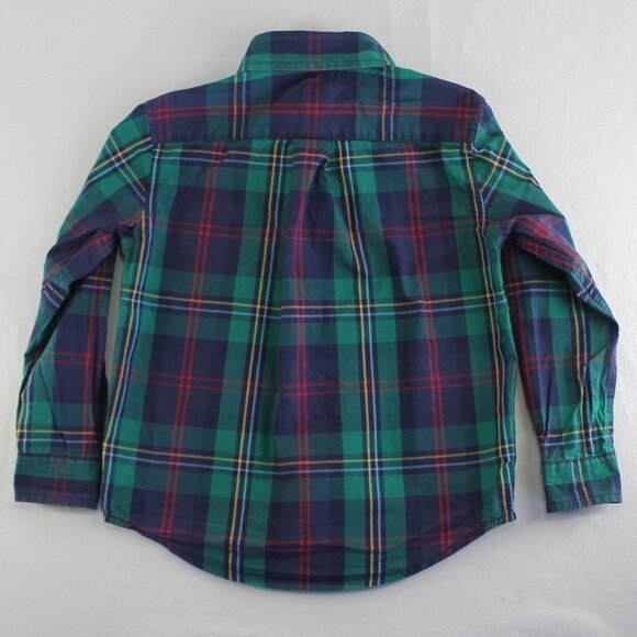 Janie and Jack Plaid Shirts Lot of 2 Boys Size 4 Long Sleeve Cotton Button Up - Picture 5 of 6